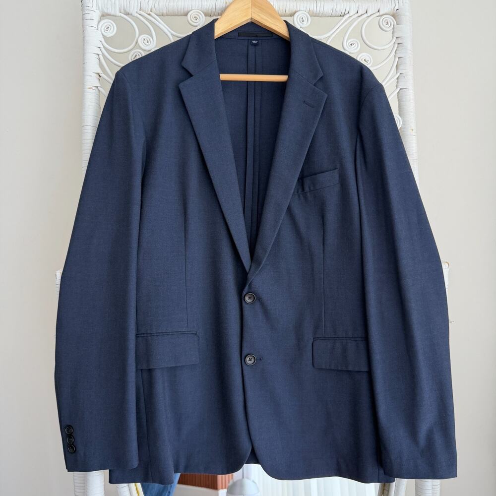 J Crew Thompson Performance Suit Jacket 44R Blue Slim Fit Unstructured Blazer
